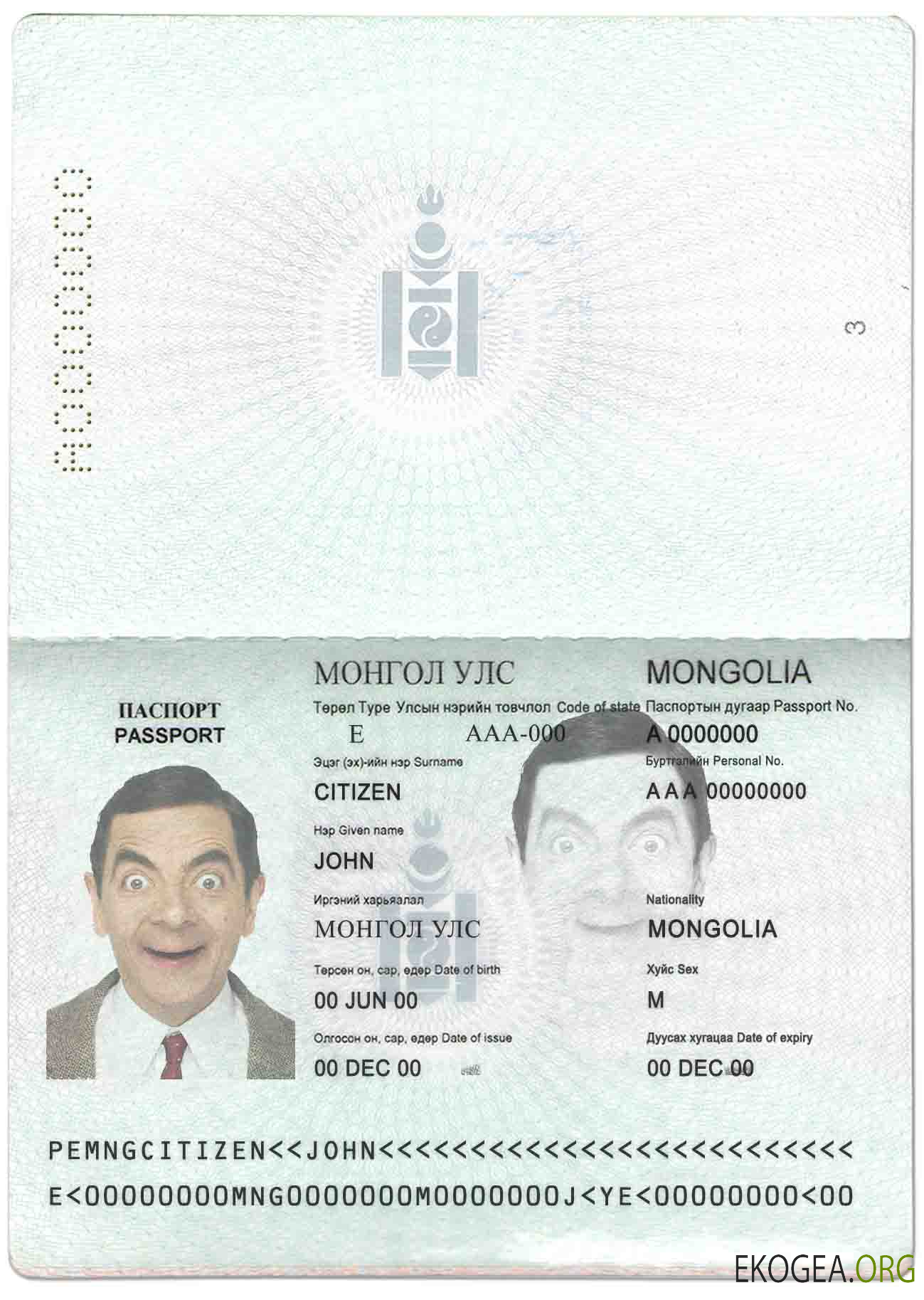 Passeport de Mongolie